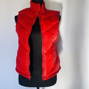 Lightweight Retro Vintage "94 Old Navy Puffer Vest Color Red Cozy zipper Size XS